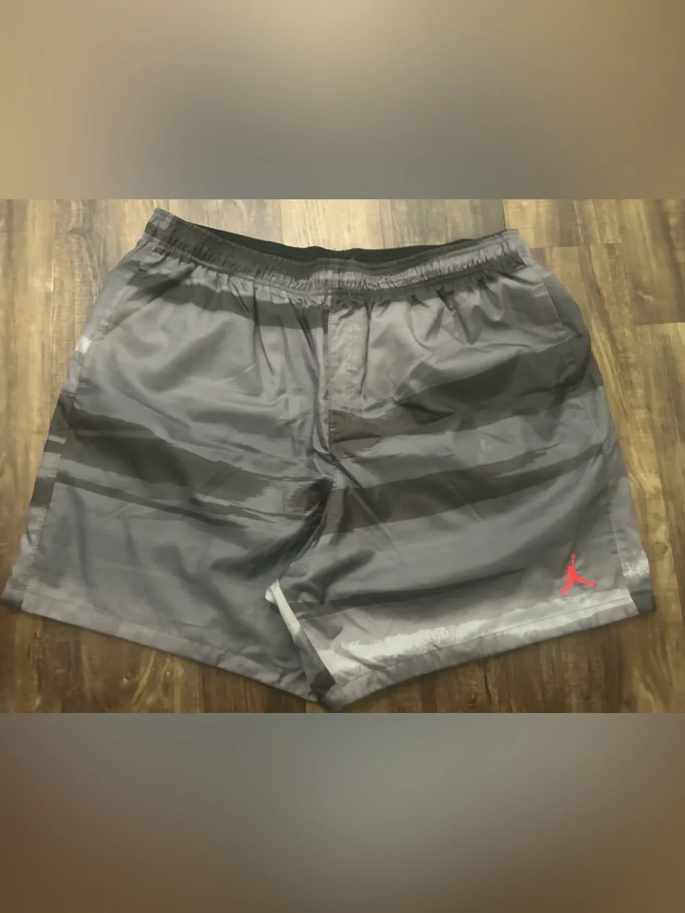 Jordan Vintage Rare AJ11 Legacy athletic Shorts Nylon Black Silver 3XL